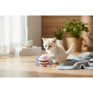 Bee plush cat toy | JuliaPets