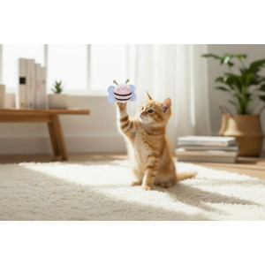 Bee plush cat toy | JuliaPets