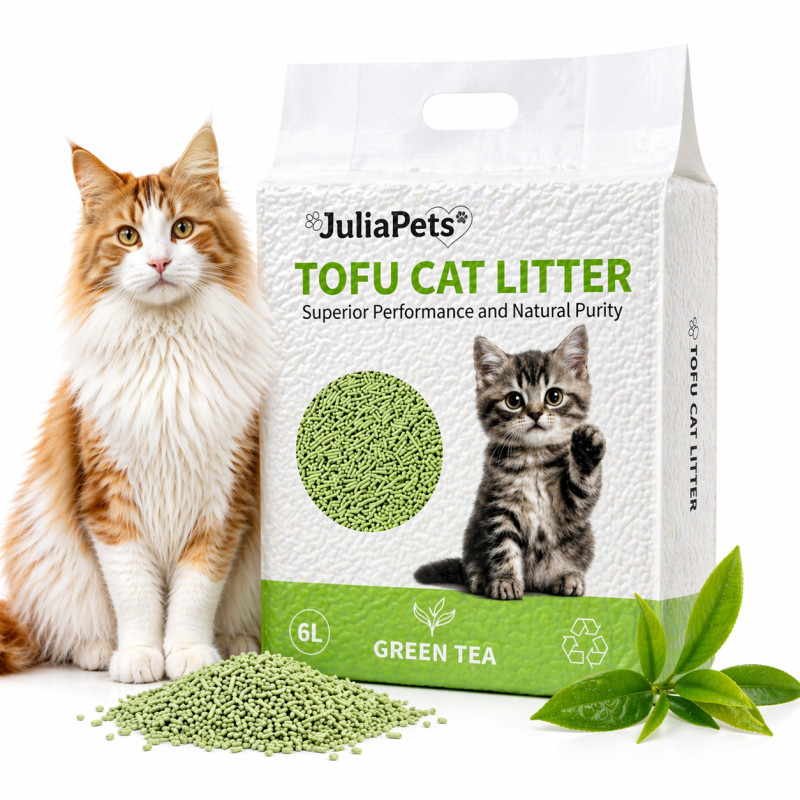Tofu kattenbakvulling Groene thee 6L | JuliaPets