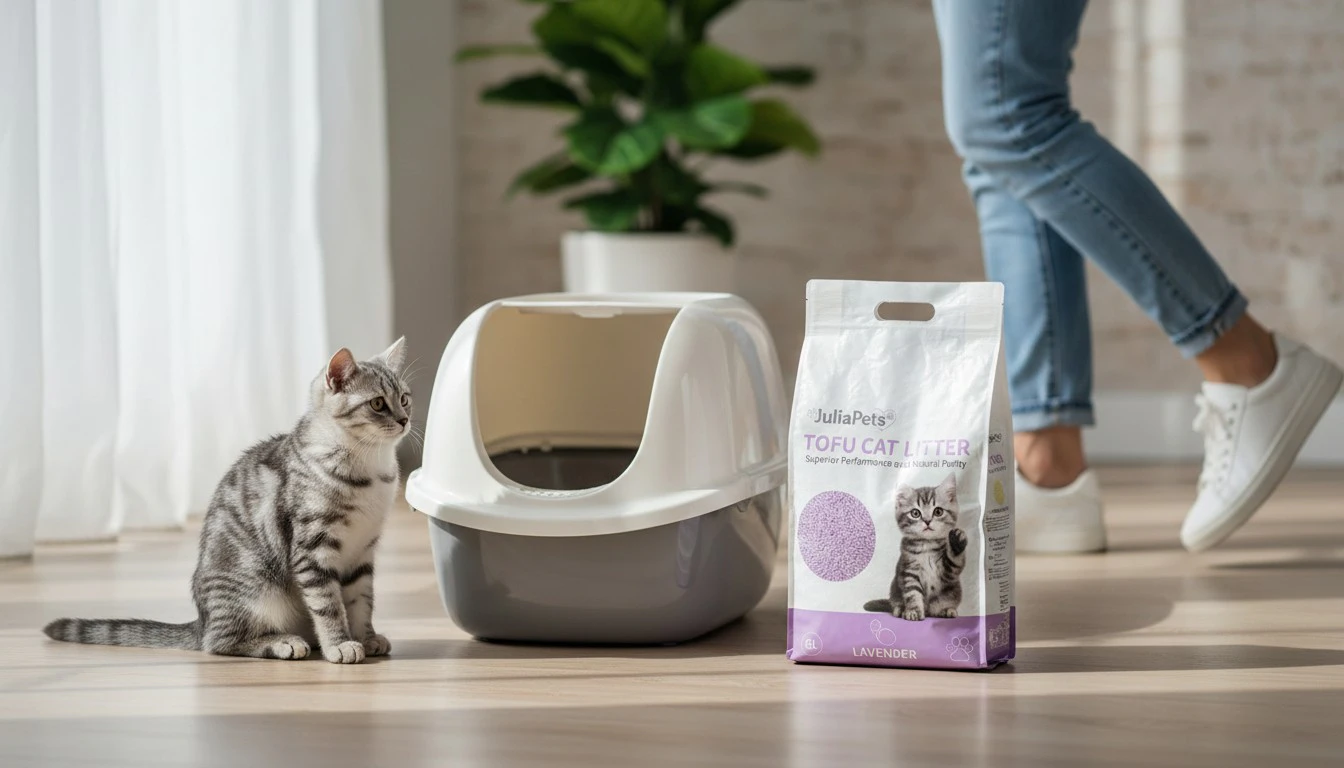 Lavender tofu cat litter - packaging